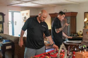 Vincent Stirone of Grasons Elite supervising an estate sale inventory in South and North Orange County